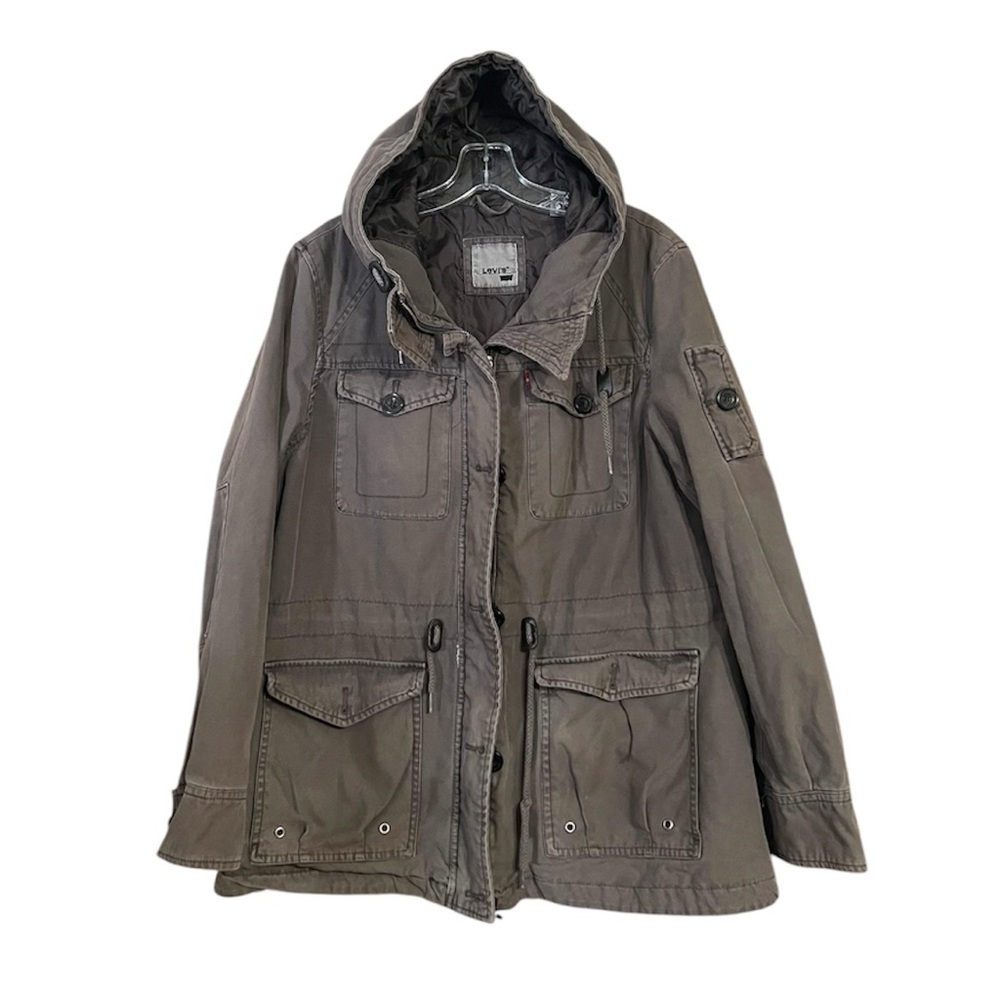 Levi's Dark Gray Field Utility Jacket Sz XL GUC
